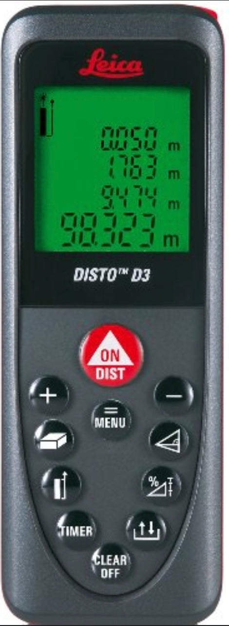 Leica Disto D3 distance Laser, measuring (display, open box)