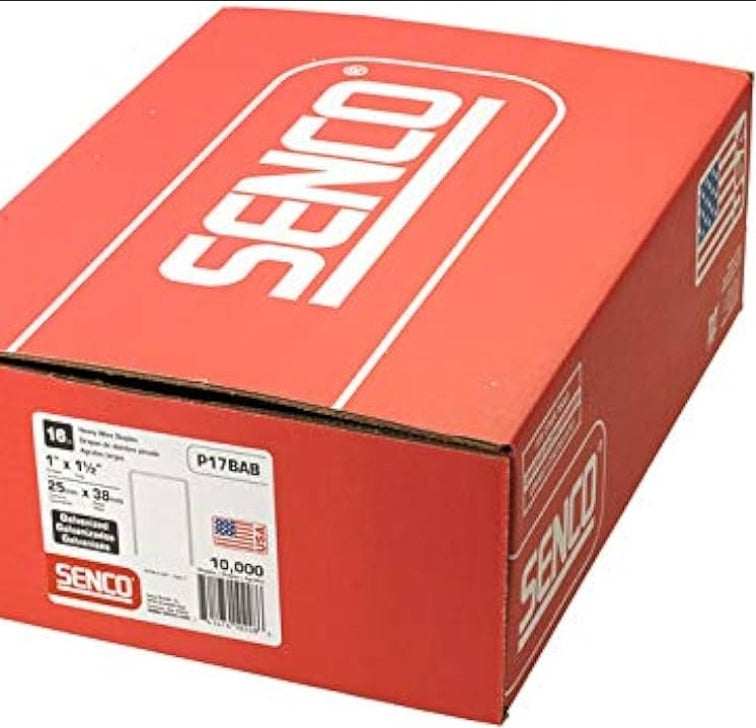 Senco P17 BAB 1-1/2"x1 staples. 16 Ga. 1″ Crown Heavy Wire Staples