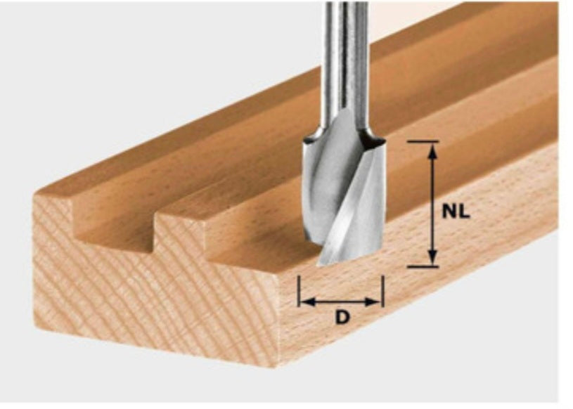 Festool 490980 Spiral groove cutter HW Spi S8 D10/30