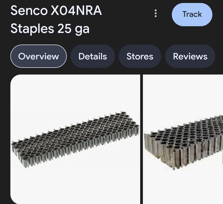 Senco X04NRA corrugated senco 8,000 qty. 1"x1/4"