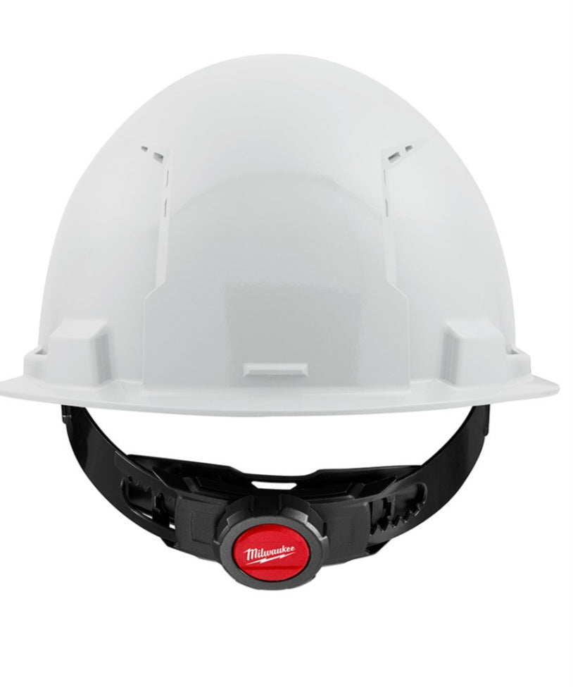 48-73-1200 White Front Brim Vented Hard Hat W/4Pt Ratcheting Suspension - Type 1, Class C Milwaukee Electric Tool Corp