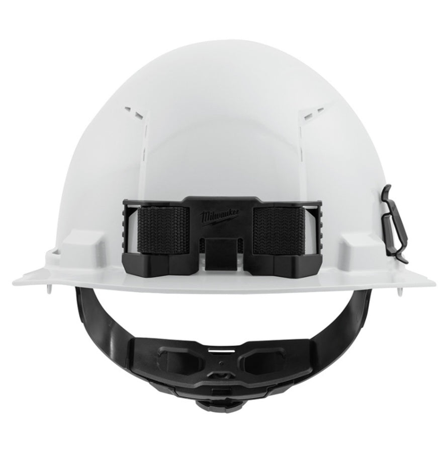48-73-1200 White Front Brim Vented Hard Hat W/4Pt Ratcheting Suspension - Type 1, Class C Milwaukee Electric Tool Corp