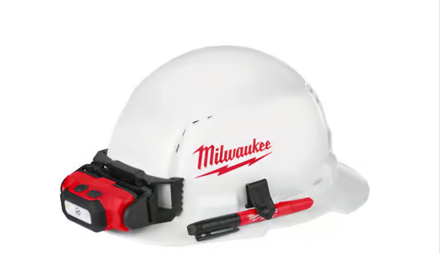 48-73-1201 Milwaukee BOLT 4-Point Ratchet Type 1 Class C Full Brim Hard Hat White Vented