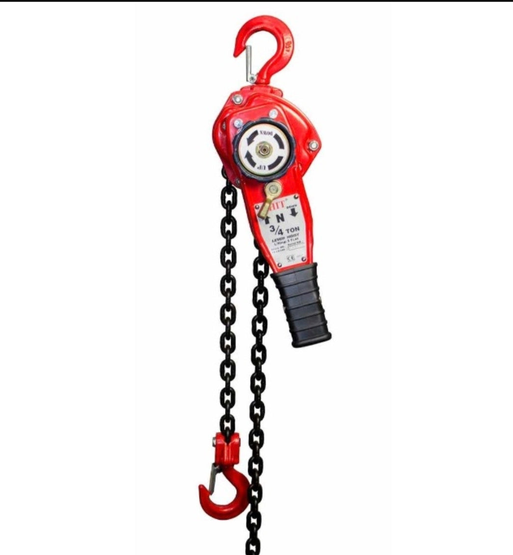 HIT-TOOLS 16-LB34H20 3/4 TON LEVER CHAIN HOIST 20' LIFT PULLER WITH SAFETY HOOKS