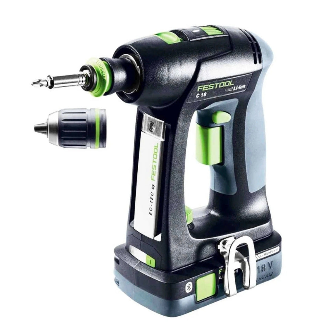 FESTOOL 577619 C 18 HPC 4,0 I-SET) Drill KIt.