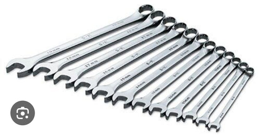 Sk Professional Tools
Combo Wrench Set, Long, Chrome, 8-19mm, 12Pc 86040