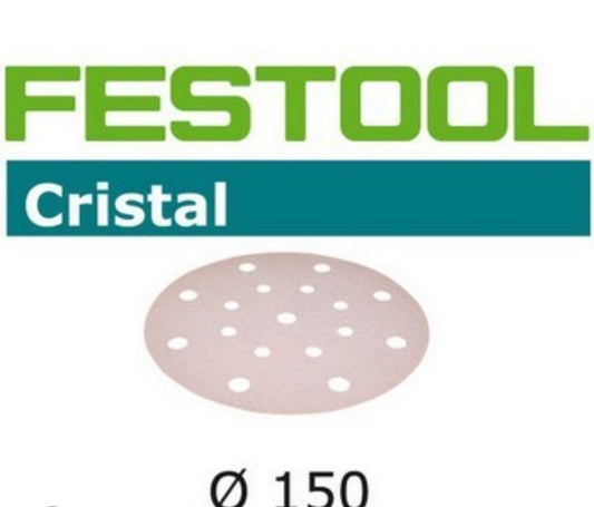 Festool 6" D150 60 grit sandpaper x50 cristal 496602