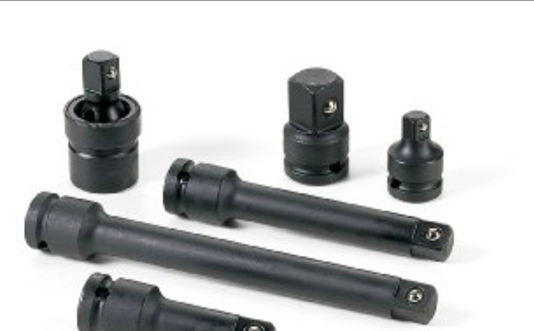 Grey Pneumatic 2200 1/2" Drive 6-Piece Adapter/Extension Socket Set