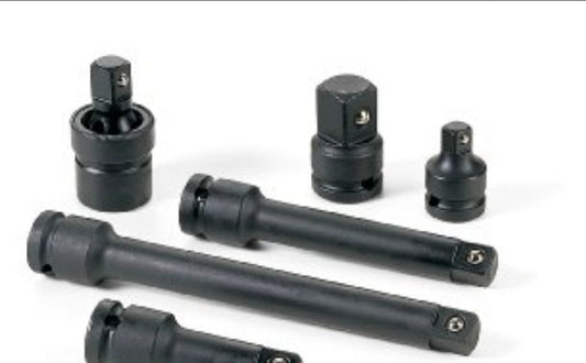 Grey Pneumatic 2200 1/2" Drive 6-Piece Adapter/Extension Socket Set