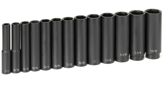 Grey Pneumatic 1313XD 1/2" Drive 13-Piece Extra Deep Socket Set