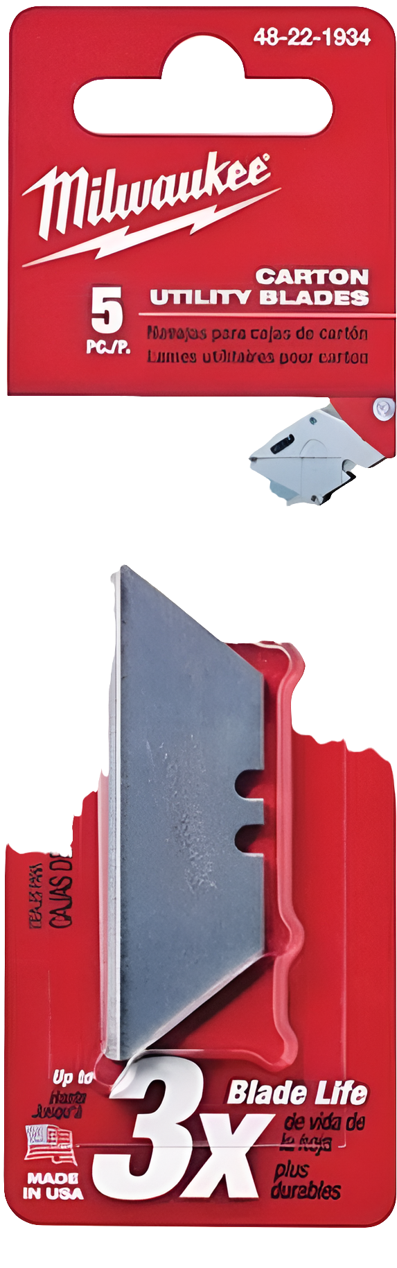 MILWAUKEE 48221934 CARTON UTILITY BLADE