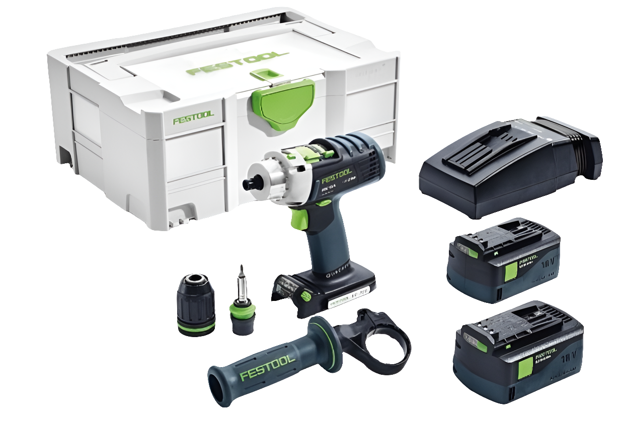 $519. Clearance sale. Festool 576778 Cordless Percussion Drill  Kit. TPC 18/4 HPC4,0 I-Set Quadrive (open box/display)