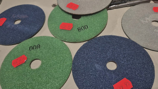 6pcs 5" Diamond Polishing Pads for Stone H/L velcro