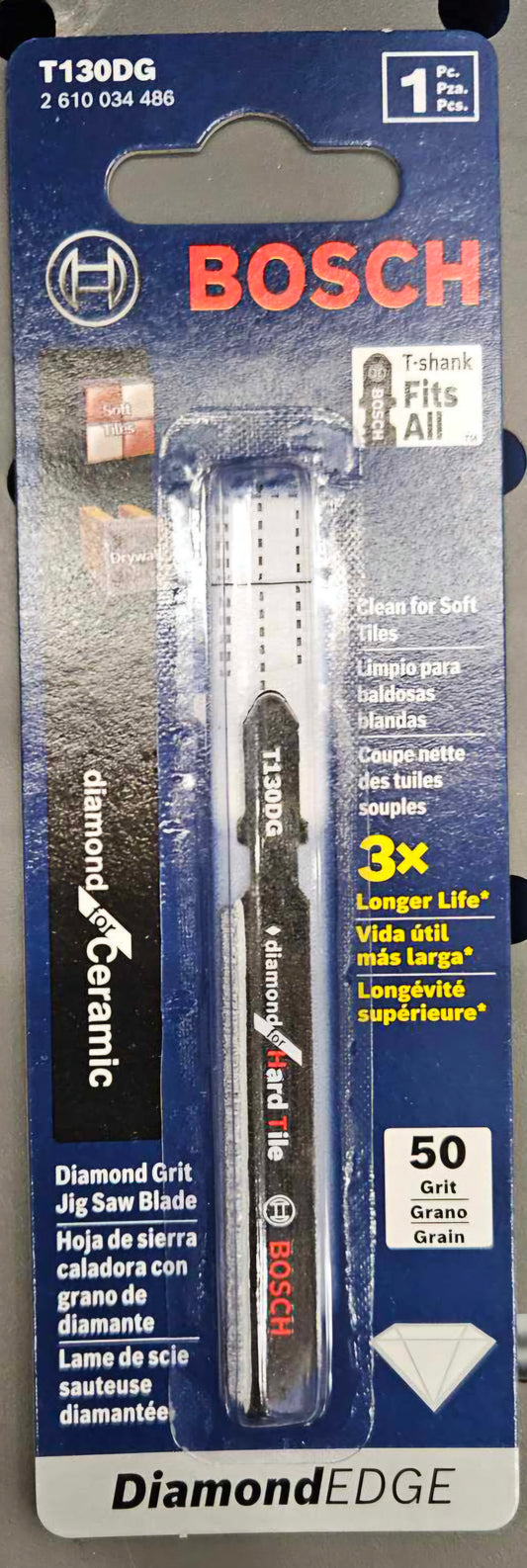 Bosch 3-1/4" Diamond 💎 jigsaw blade 50grit 1pc T-style