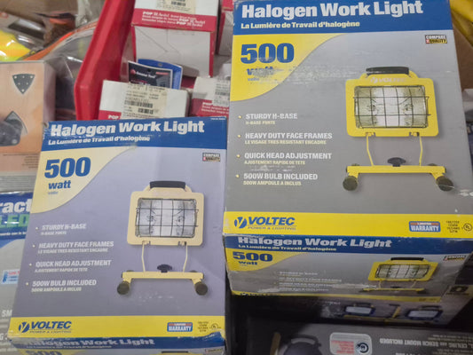 2pc work light halogen 500 watt