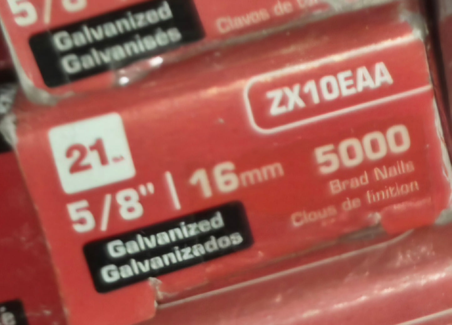 Senco ZX10EAA 21 Gauge x 5/8 inch Brad EG 5,000