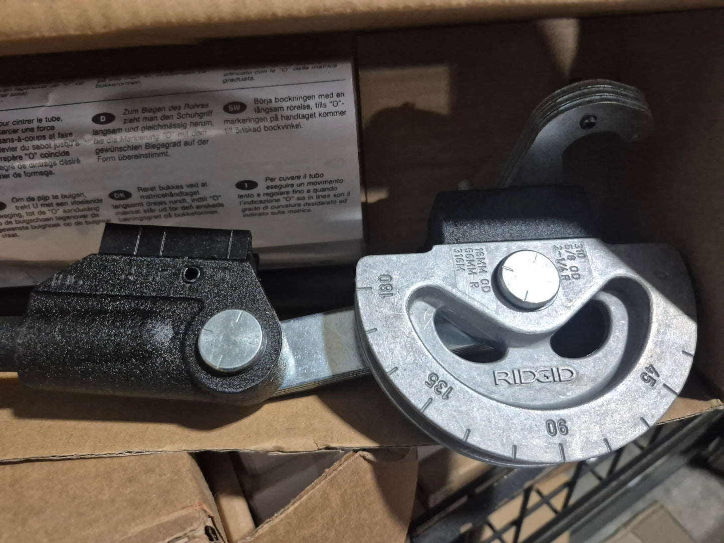 Ridgid 5/8 plumber tube bender