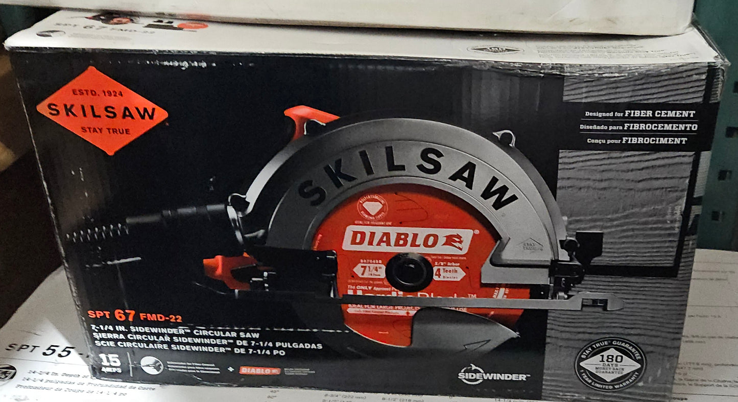 SKILSAW # SPT67FMD-01 15 Amp 7-1/4 In. Sidewinder Circular Saw for Fiber Cement