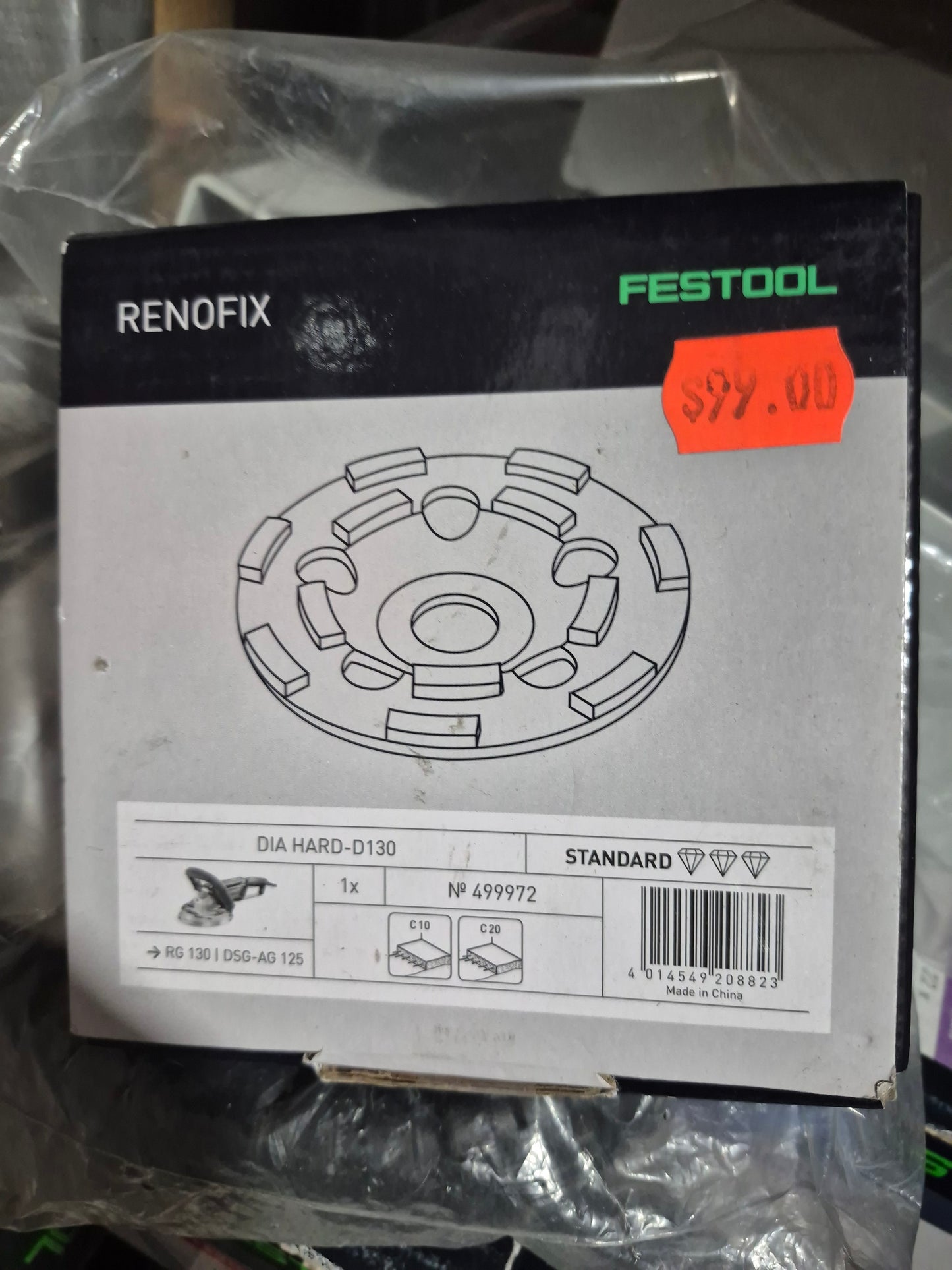 Festool 499972 Diamond 💎 💎 💎  cup for RG 130 grinder for stone, tile, granite, marble and concrete application