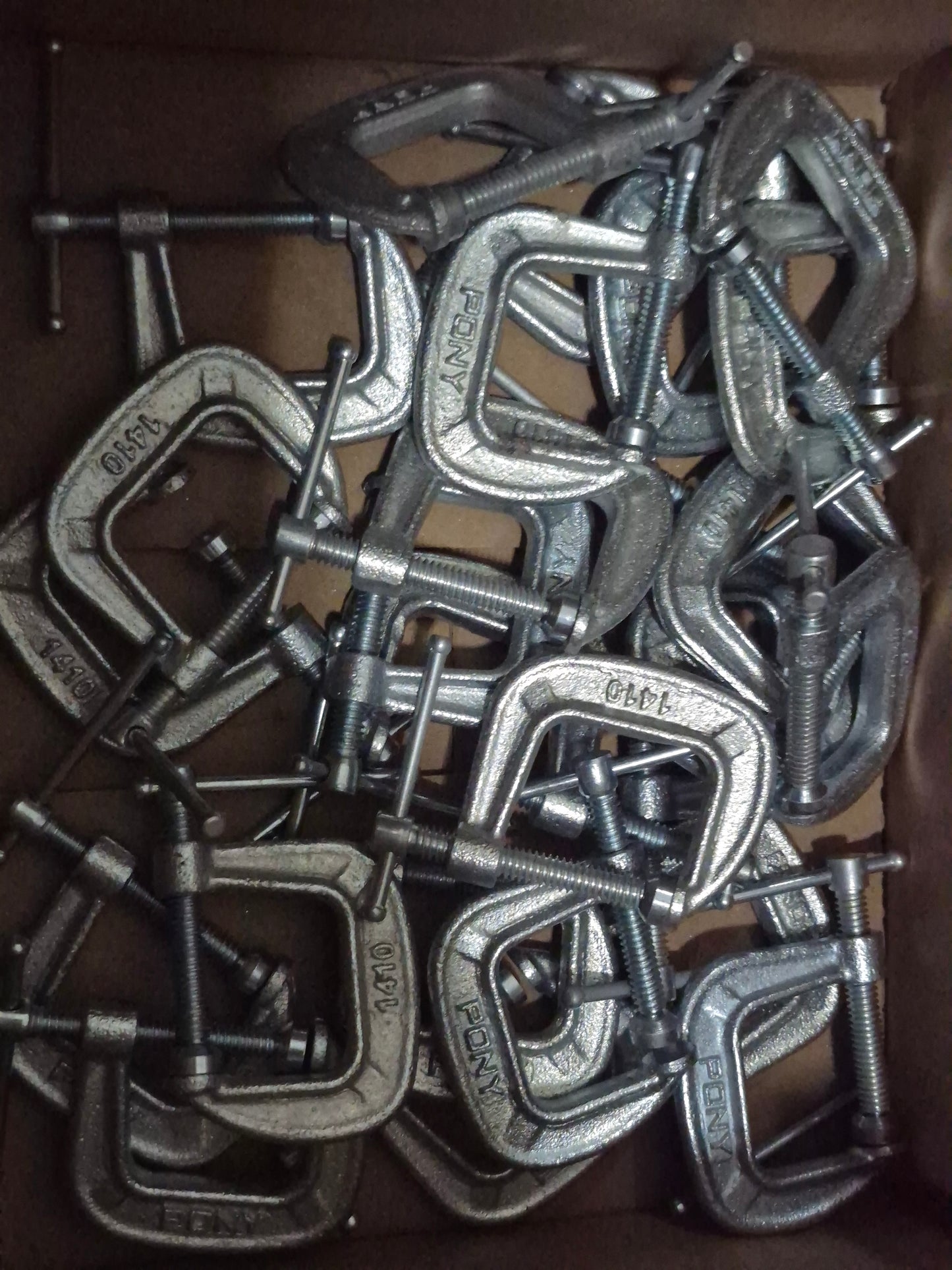 (25pc) Pony 1" Capacity C-clamp pro quality 1410