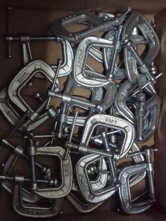 (25pc) Pony 1" Capacity C-clamp pro quality 1410