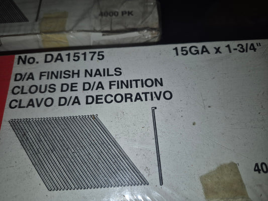 15 gauge angle nails 1-3/4" 4,000 bright basic