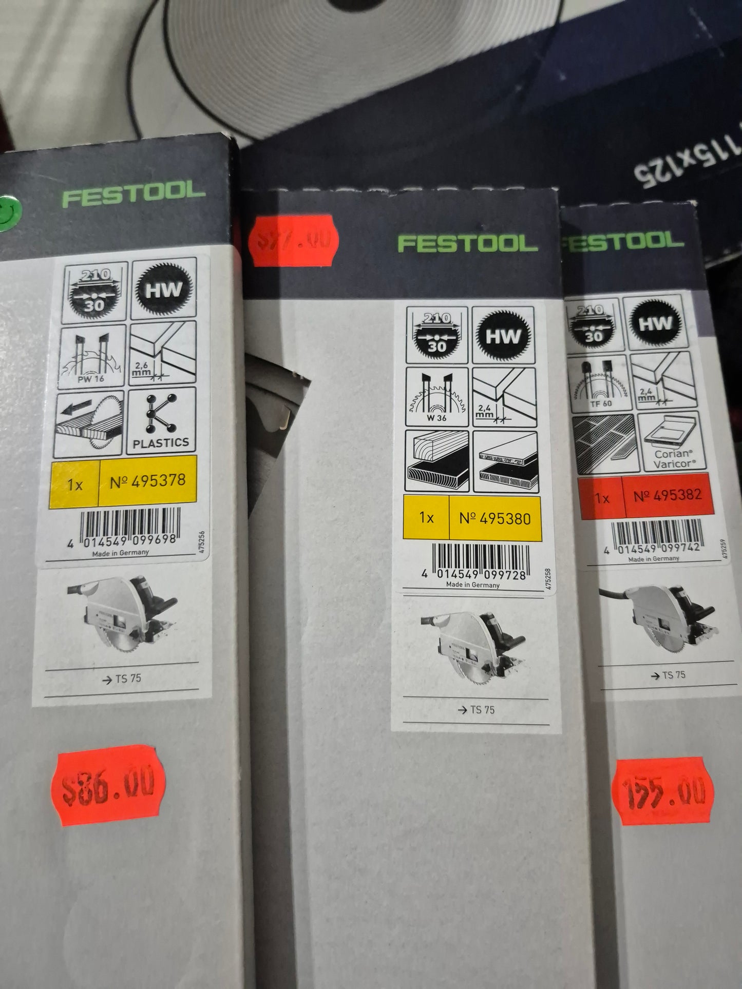 Festool ts 75 x3 blades