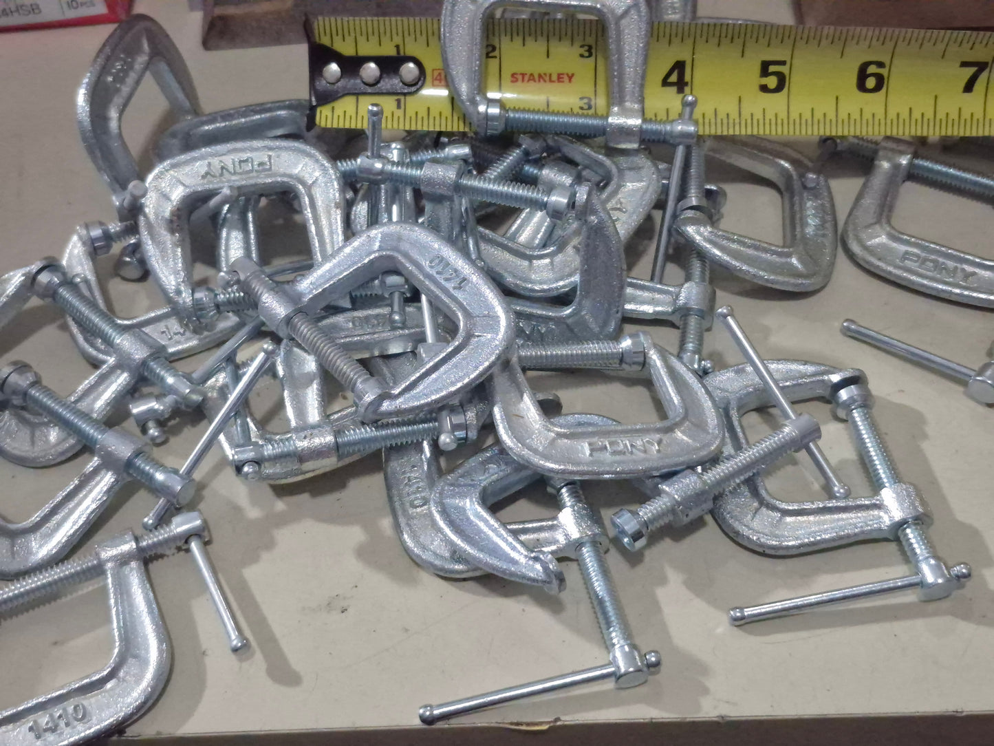 (25pc) Pony 1" Capacity C-clamp pro quality 1410