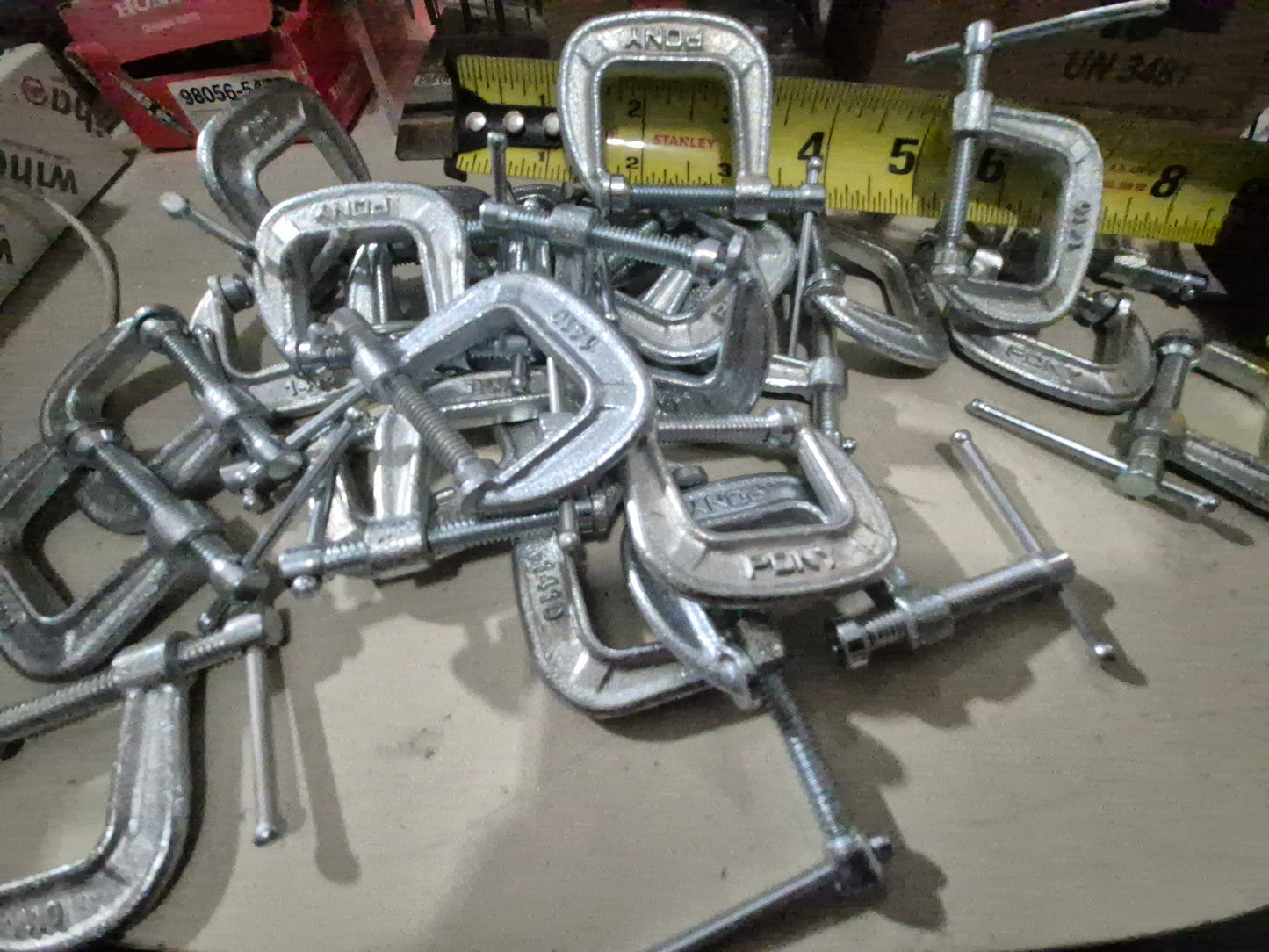 (25pc) Pony 1" Capacity C-clamp pro quality 1410