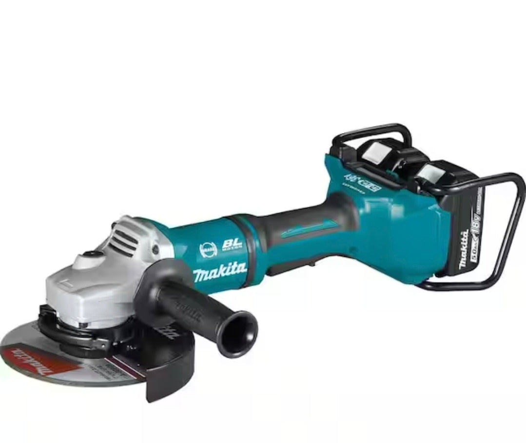 Makita 7" 18VX2 (36V) CORDLESS GRINDER KIT XAG12PT1 2 batteries and dual charger