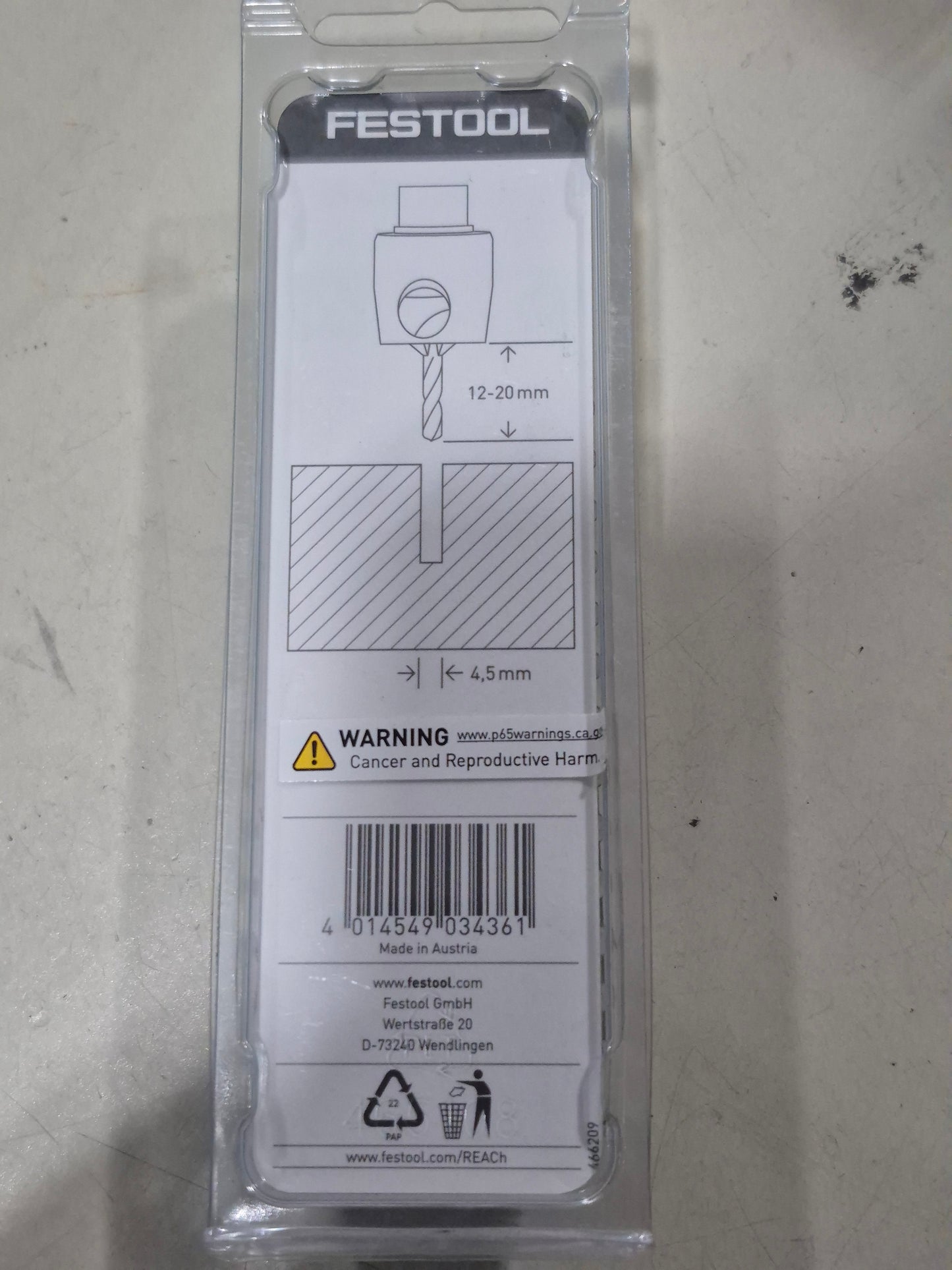 Festool 4.5mm countersink
