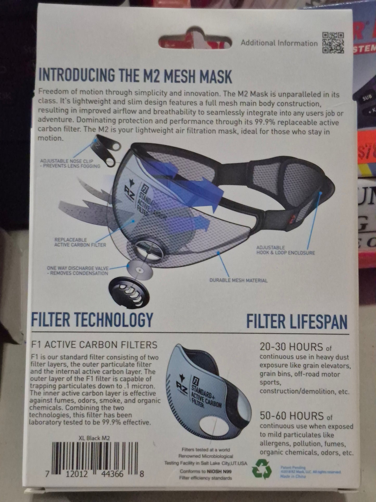 RZ MASK 34PCS 17-LARGE 17-XLARGE FOR POLLUTION, SMOKE AND ALLERGIES
