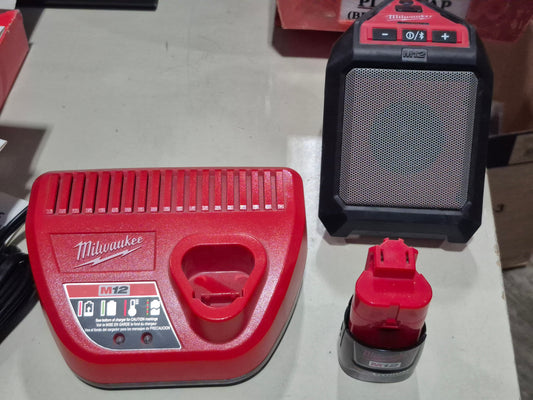 Pre-owned Bluetooth Speaker 12v battery & Charger kit. M12 series