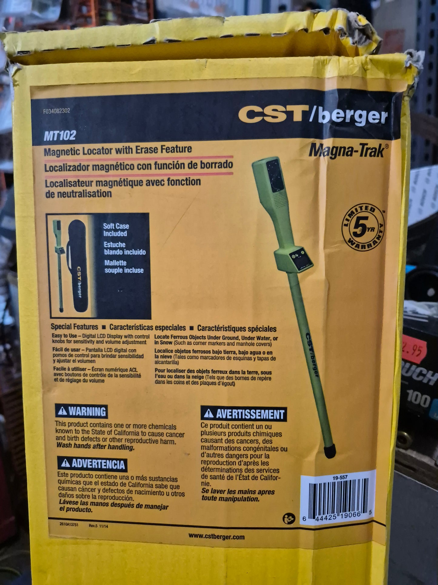 clearance sale. BOSCH / CST Burger Magnetic Locator w/ Case MT102 Magna-Trak 100 Series 19-557